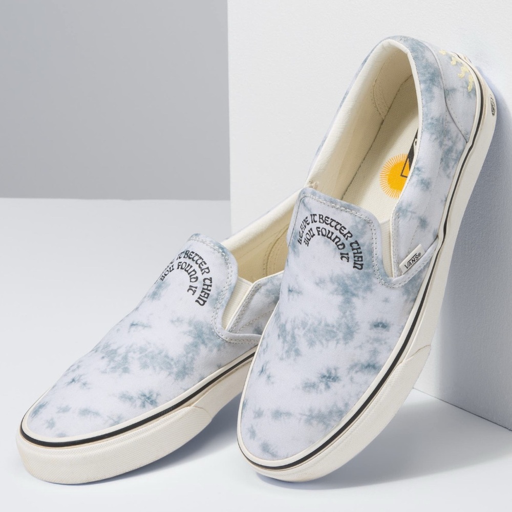 VANS X Parks Project Blue Tie Dye Classic Slip-On Unisex Shoes